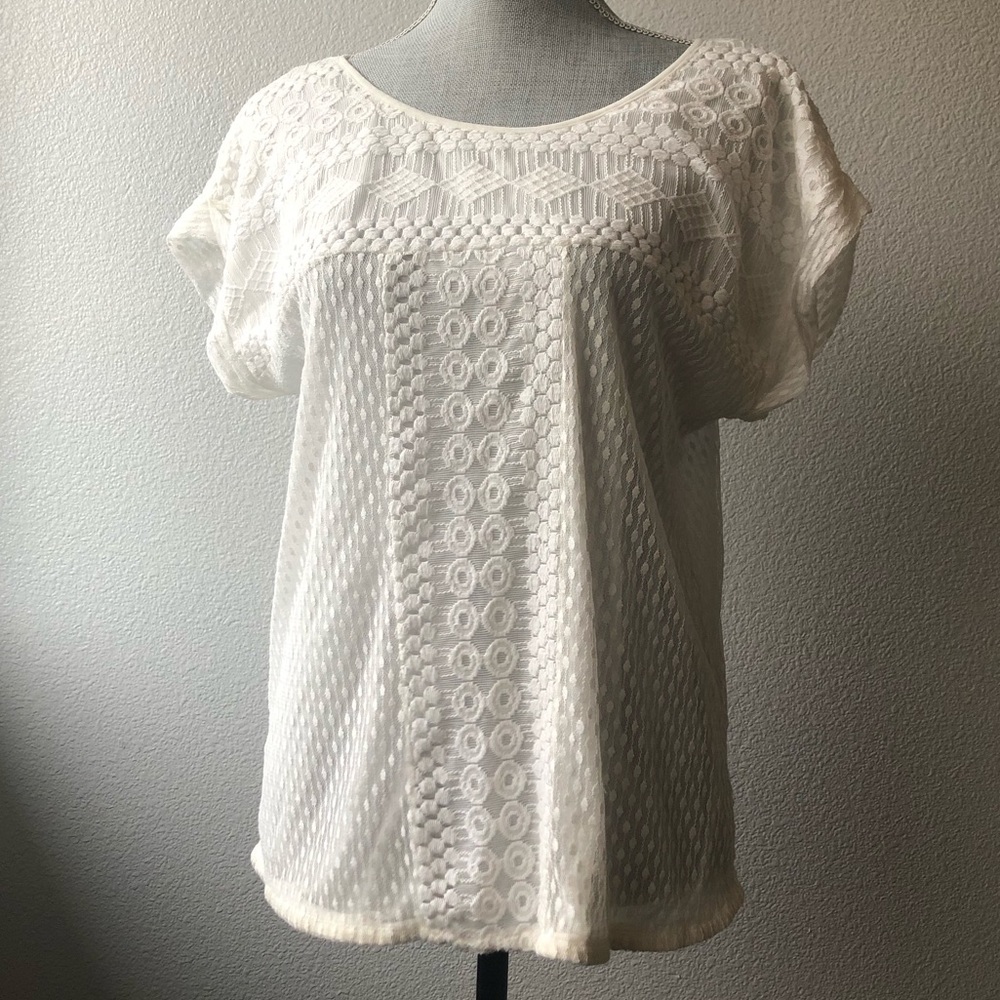Studio M Lace Overlay Top